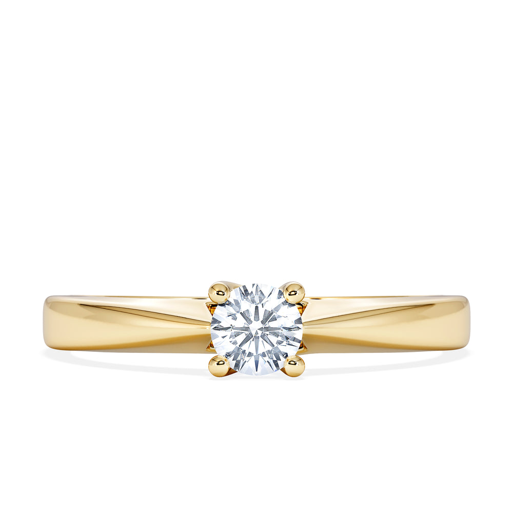 Naomi Lab Diamond Engagement Ring 0.25ct H/Si in 18K Gold Vermeil