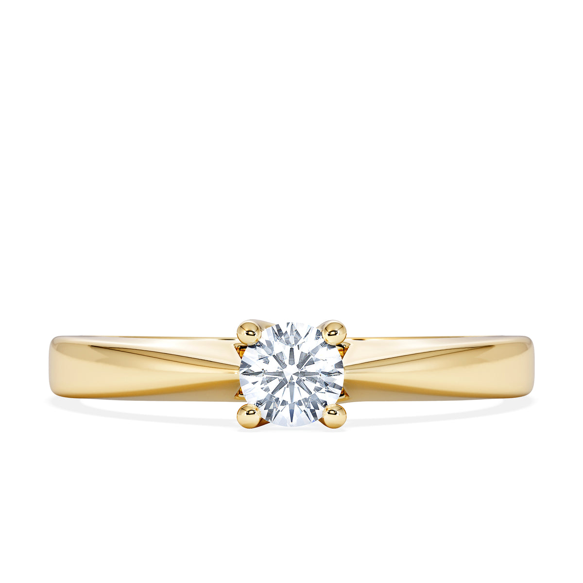 Naomi Lab Diamond Engagement Ring 0.25ct H/Si in 18K Gold Vermeil