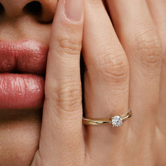 Naomi Lab Diamond Engagement Ring 0.33ct H/Si in 9K Gold