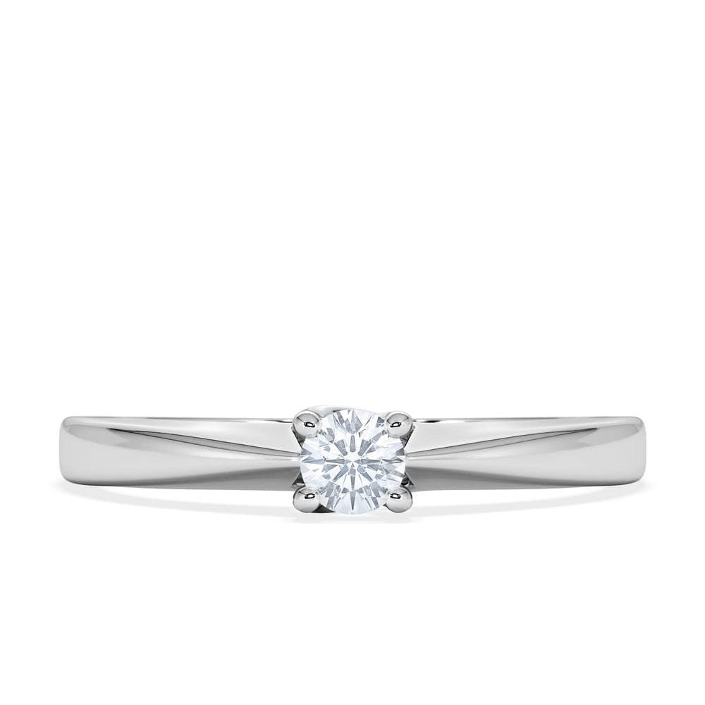 Naomi Lab Diamond Engagement Ring 0.15ct H/Si in 925 Silver