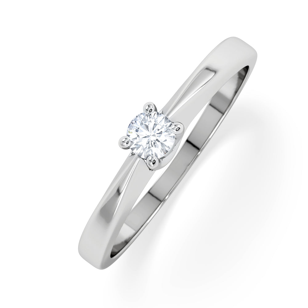 Naomi Lab Diamond Engagement Ring 0.15ct H/Si in 925 Silver