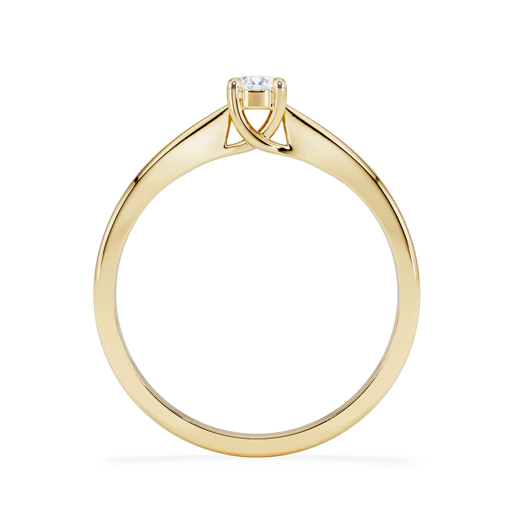 Naomi Lab Diamond Engagement Ring 0.15ct H/Si in 18K Gold Vermeil