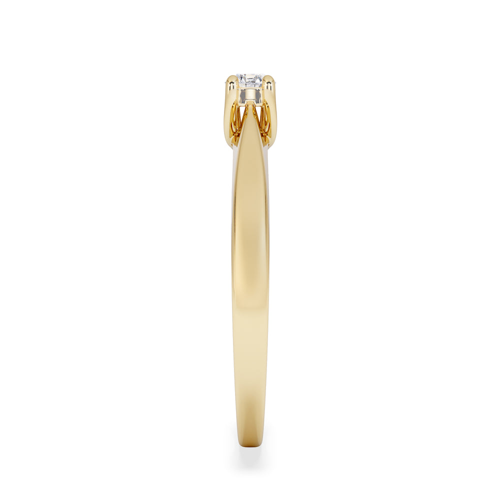 Naomi Lab Diamond Engagement Ring 0.15ct H/Si in 18K Gold Vermeil