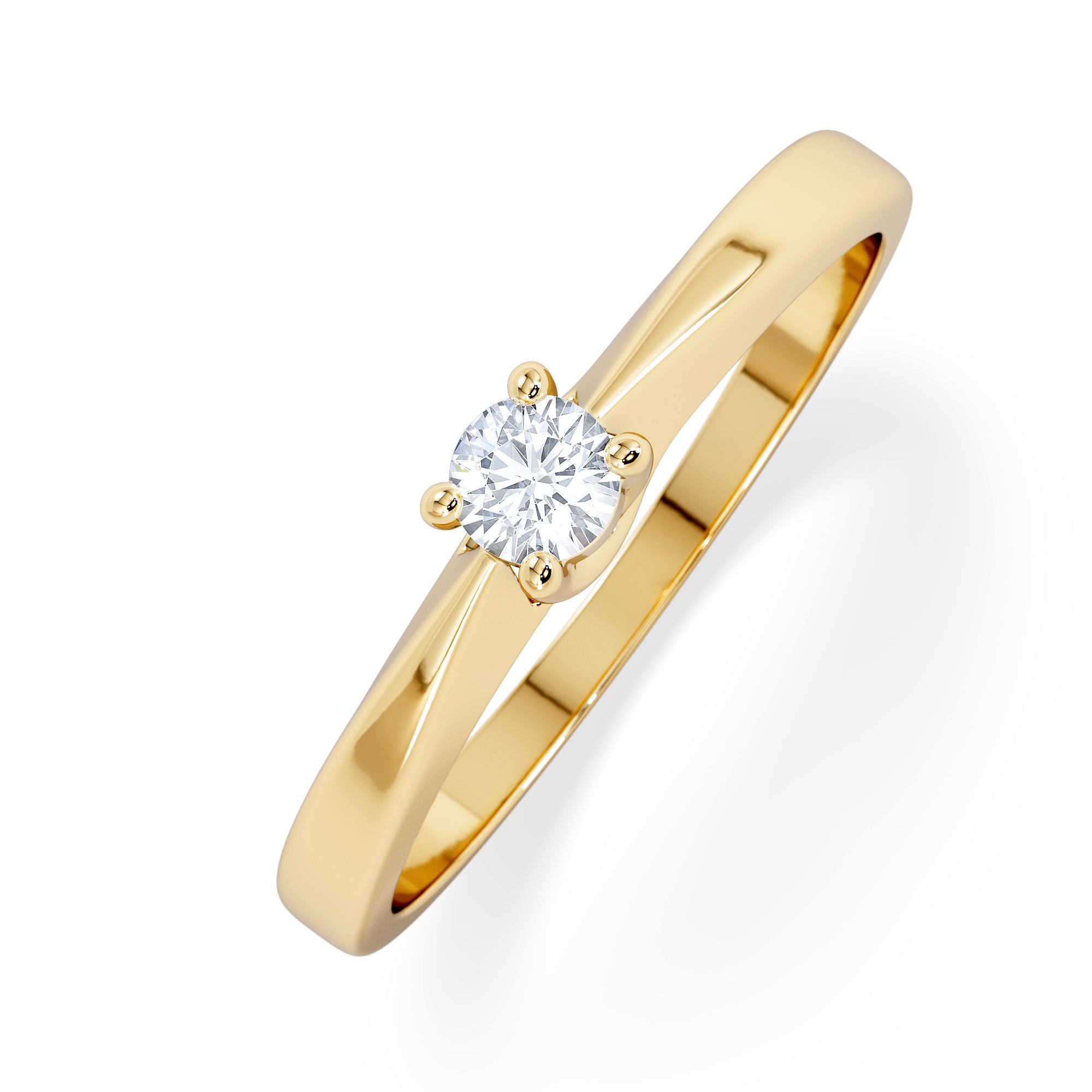 Naomi Lab Diamond Engagement Ring 0.15ct H/Si in 9K Gold