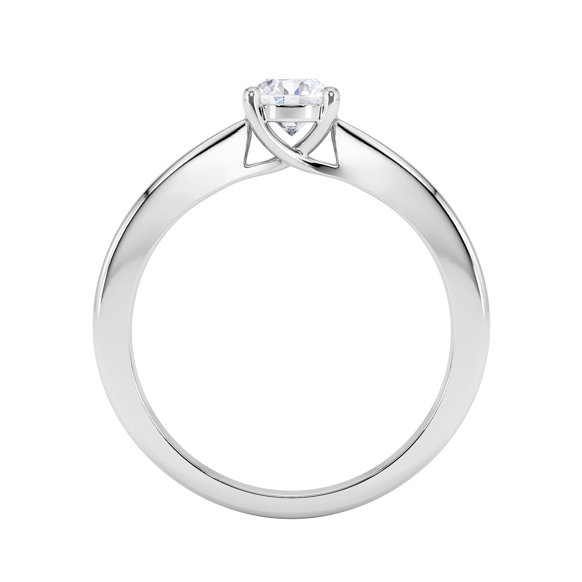 Naomi Lab Diamond Engagement Ring 0.50ct H/Si in 925 Silver
