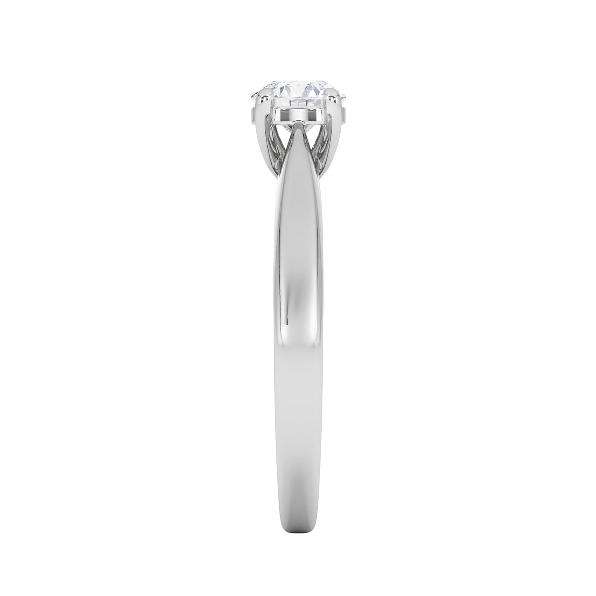 Naomi Lab Diamond Engagement Ring 0.50ct H/Si in 925 Silver