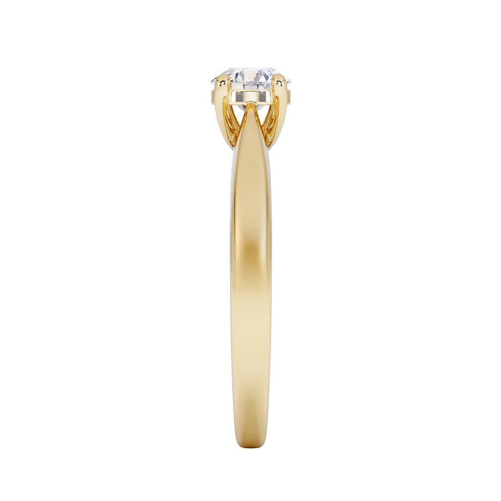 Naomi Lab Diamond Engagement Ring 0.50ct H/Si in 18K Gold Vermeil