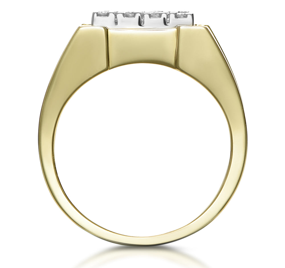Diamond 0.23ct 9K Yellow Gold Mens Ring
