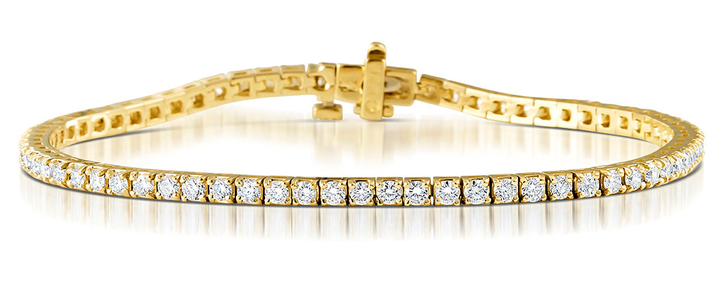 Diamond Tennis Bracelet 18K Gold Chloe 4.00ct G/Vs