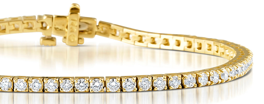 Diamond Tennis Bracelet 18K Gold Chloe 4.00ct G/Vs