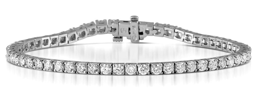 Diamond Tennis Bracelet 18K White Gold Chloe 5.00ct G/Vs