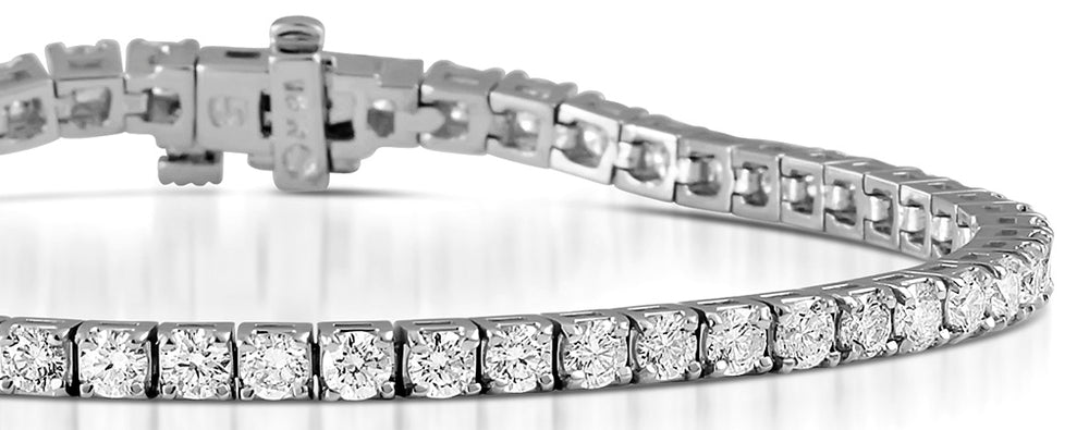5ct Diamond Tennis Bracelet Claw Set in 9K White Gold