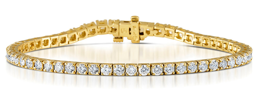Diamond Tennis Bracelet 18K Gold Chloe 5.00ct G/Vs