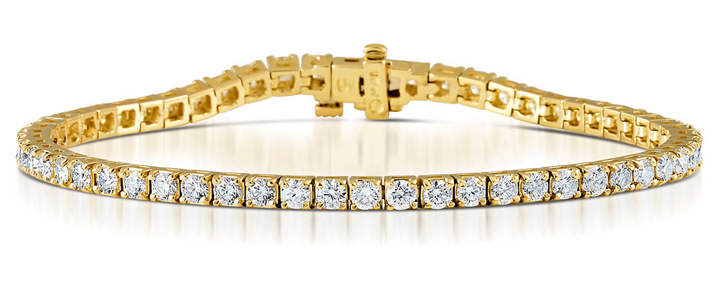 Diamond Tennis Bracelet 18K Gold Chloe 5.00ct G/Vs