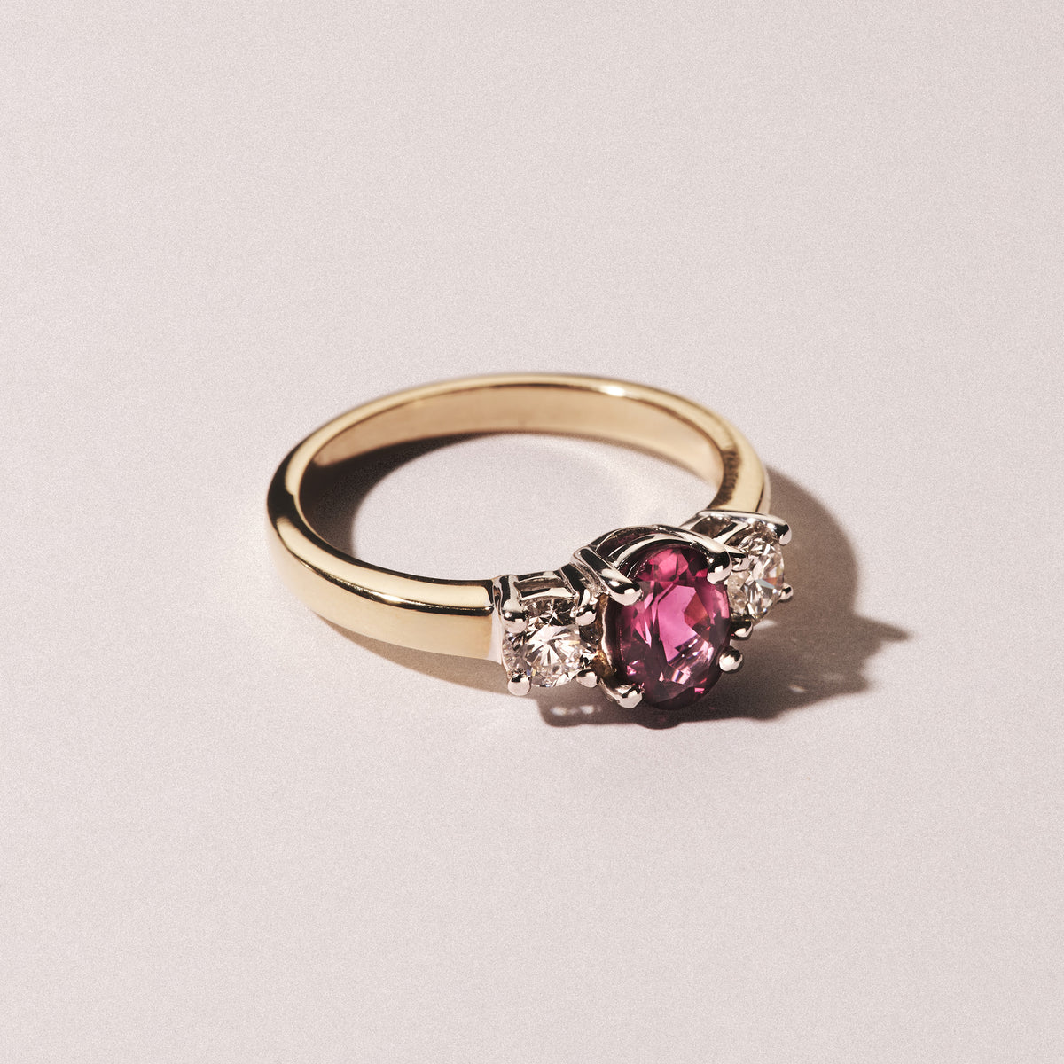 Ruby 1.15ct And Lab Diamonds G/Vs 0.50ct 18K Gold Ring