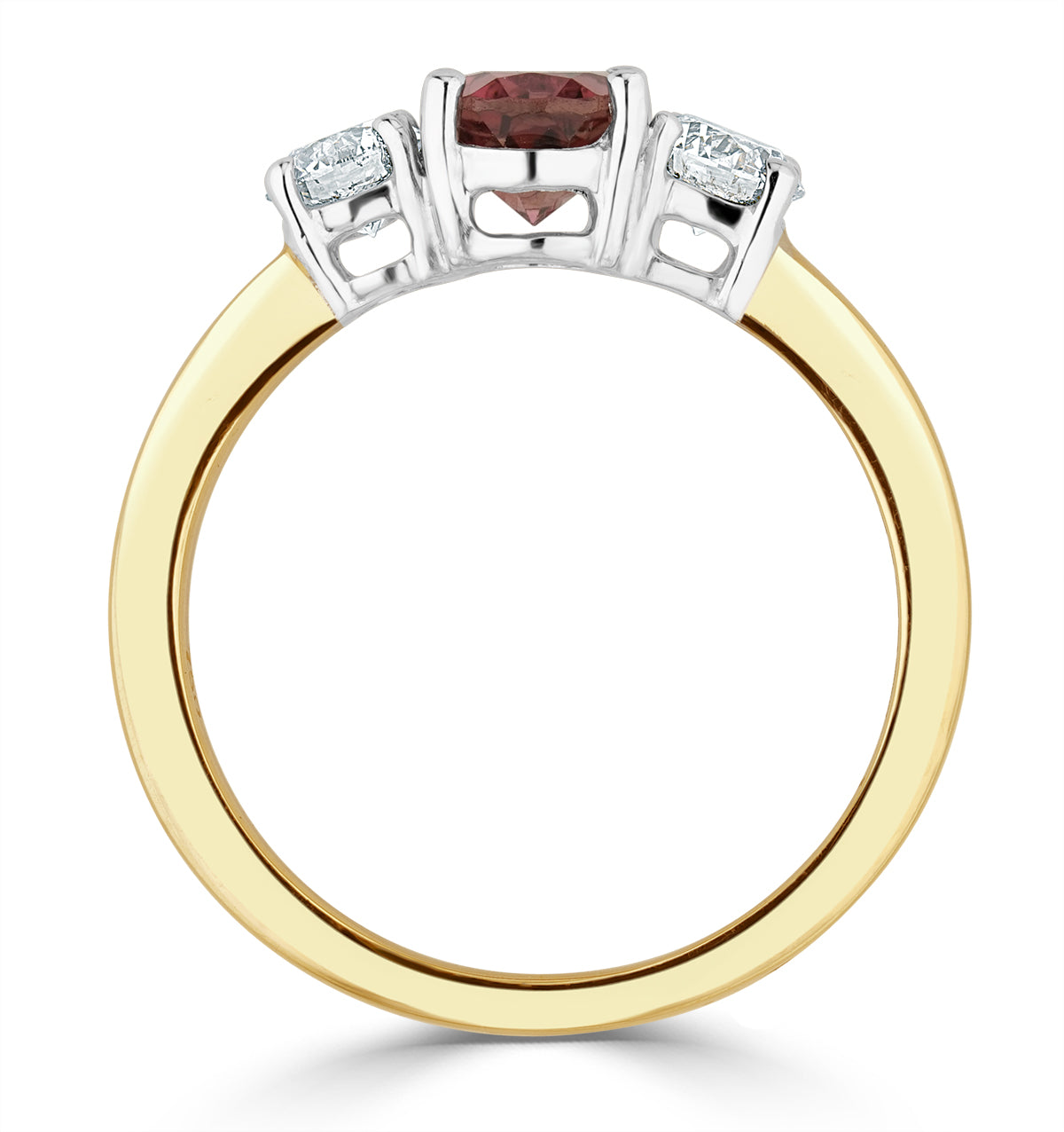 Pink Tourmaline 0.80CT and Diamond Ring in 18K Gold - FET23