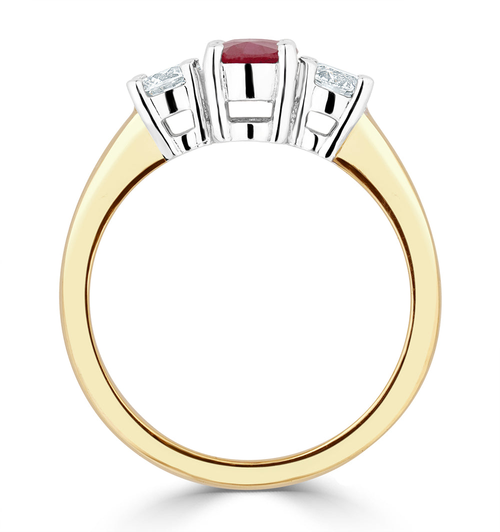 Ruby 1.15ct And Diamond 0.50ct 18K Gold Ring