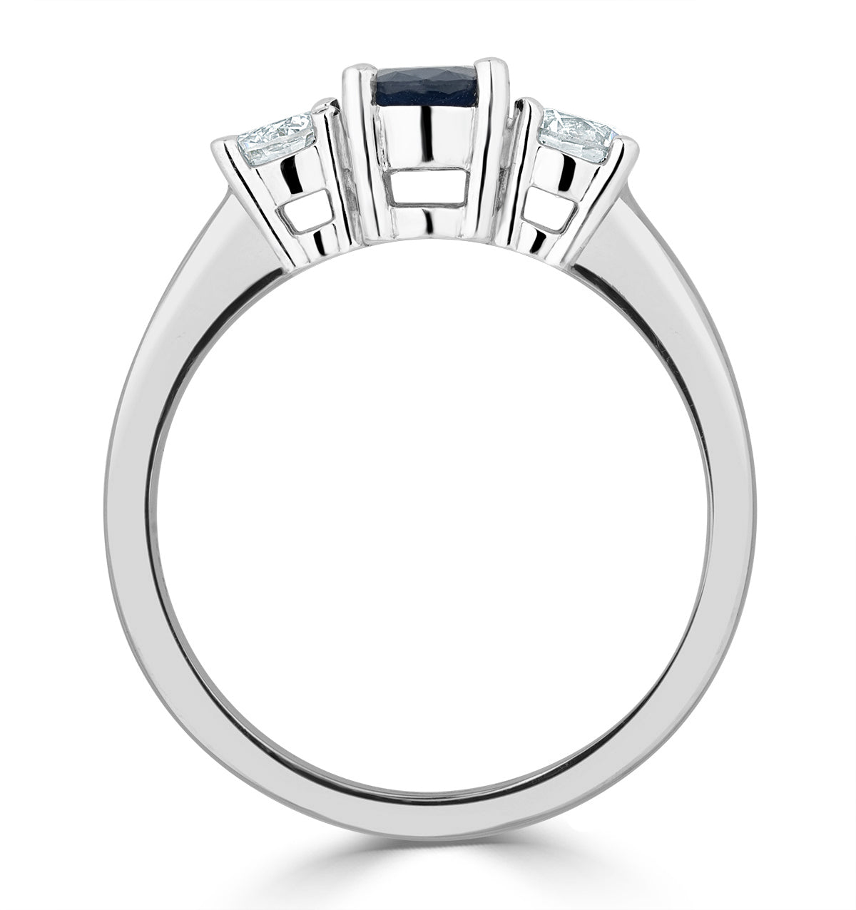 Sapphire 0.80ct And Lab Diamonds G/Vs 0.50ct Platinum Ring