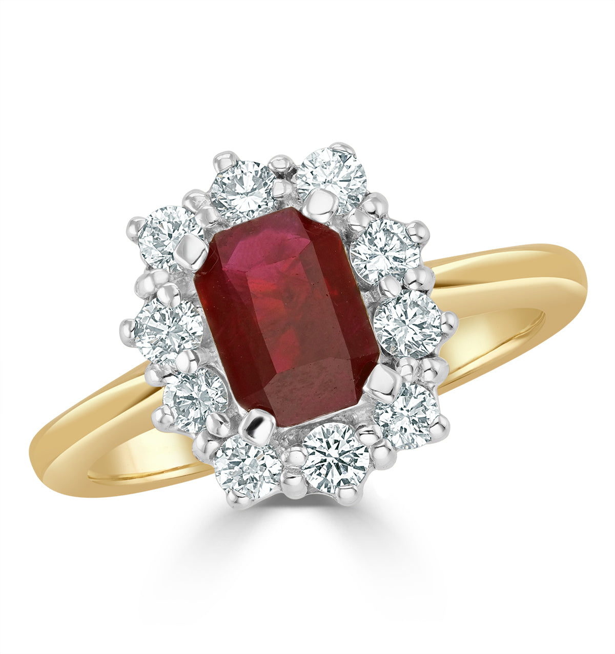 Ruby 1.10ct And Diamond 0.50ct 18K Gold Ring