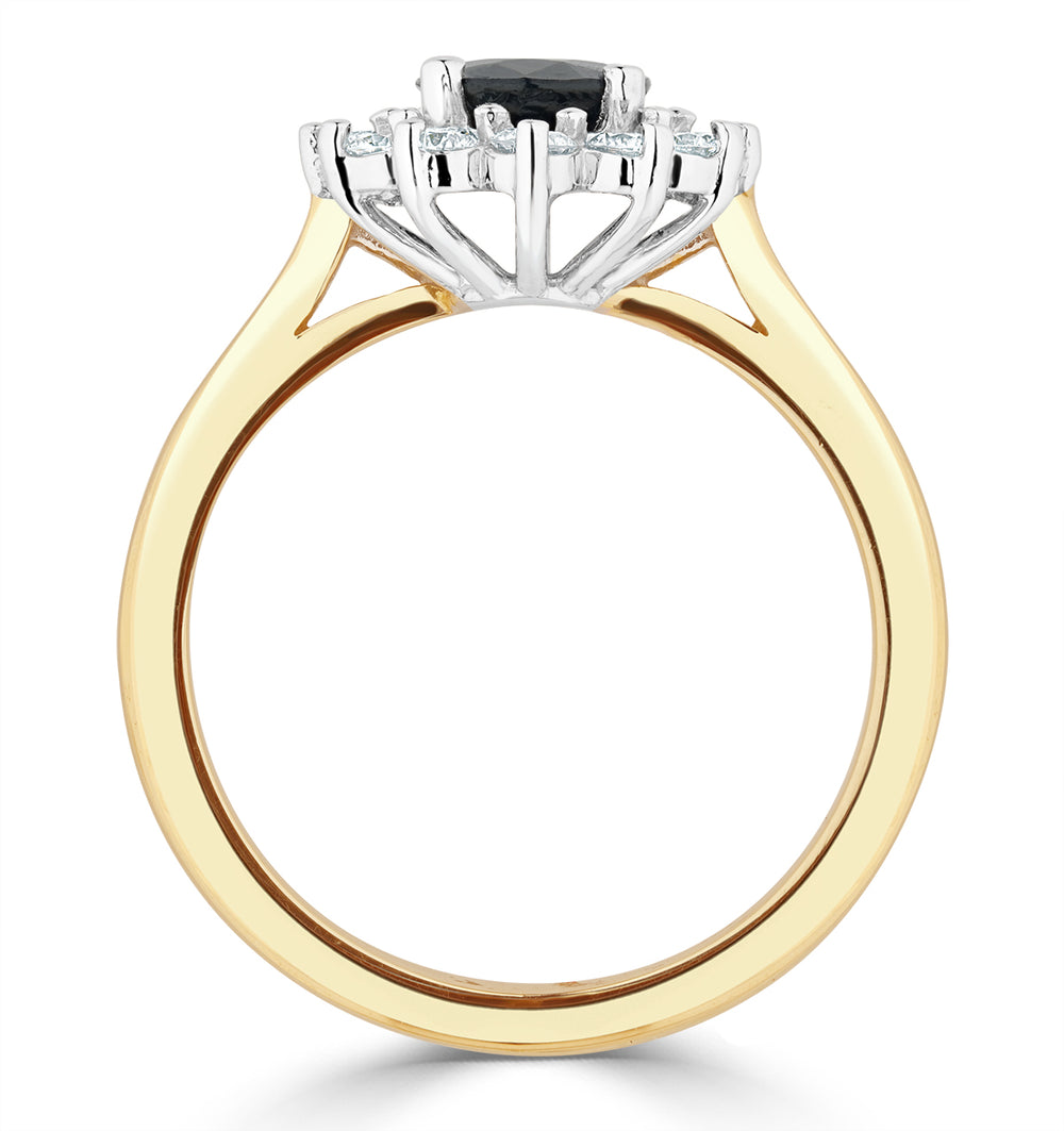Sapphire 1.55ct And Diamond 0.50ct 18K Gold Ring