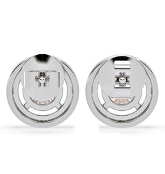 Ella Lab Diamond Halo Earrings 1.34ct in 18K White Gold F/VS1
