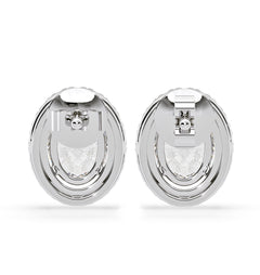 Georgina Oval Lab Diamond Halo Earrings 2.45ct in 18K White Gold F/VS1