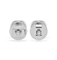 Beatrice Cushion Cut Lab Diamond Halo Earrings 1.30ct in 18K White Gold F/VS1