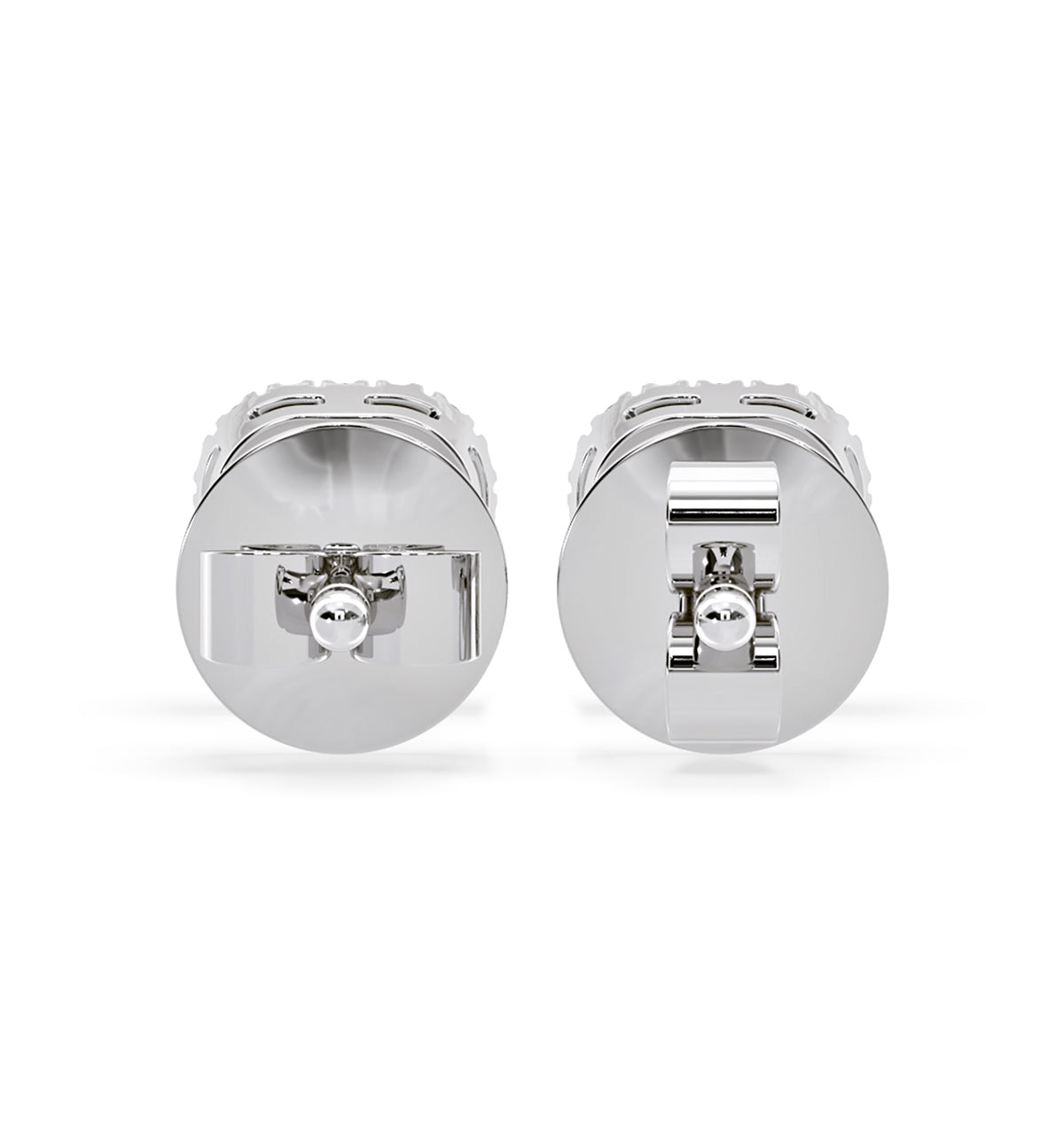 Beatrice Cushion Cut Lab Diamond Halo Earrings 1.30ct in 18K White Gold F/VS1