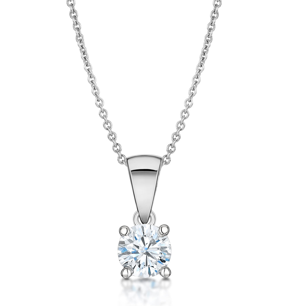 Chloe 0.50ct Lab Diamond Solitaire Necklace in Platinum F/VS1