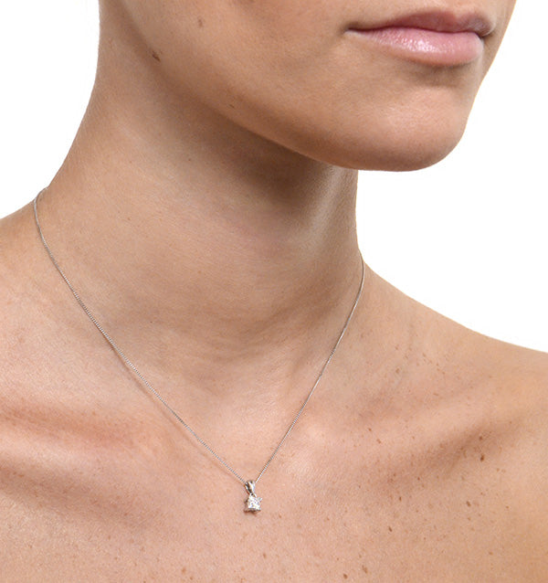 Olivia 18K White Gold Lab Diamond Pendant Necklace 0.50CT F/VS