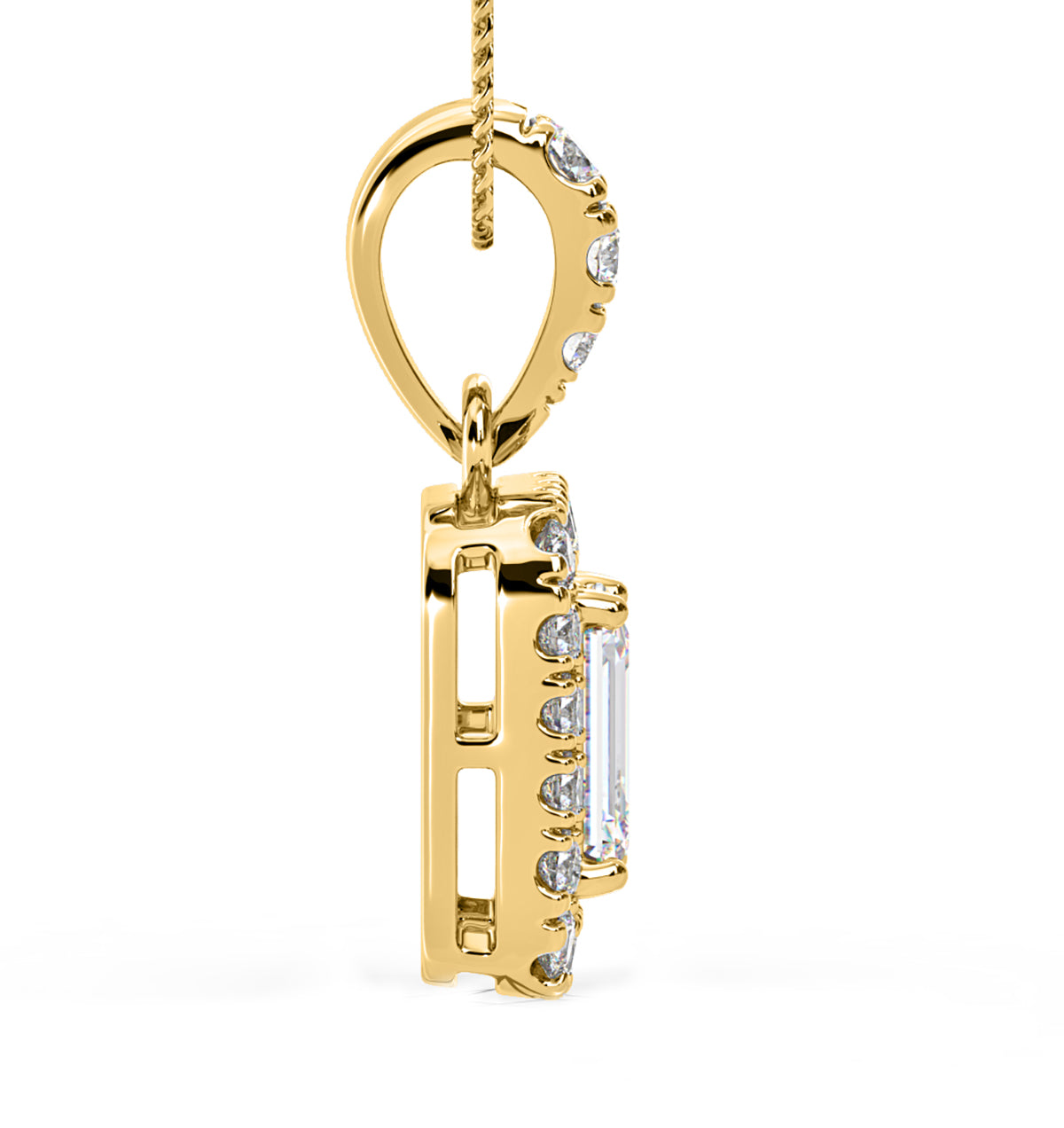 Annabelle Lab Diamond 1.38ct Pendant Necklace in 18K Yellow Gold F/VS1