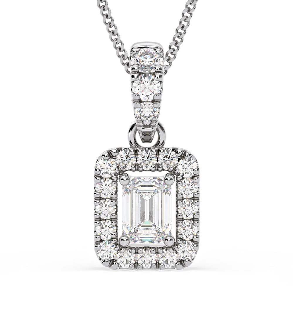 Annabelle Lab Diamond 0.70ct Pendant Necklace in 18K White Gold F/VS1