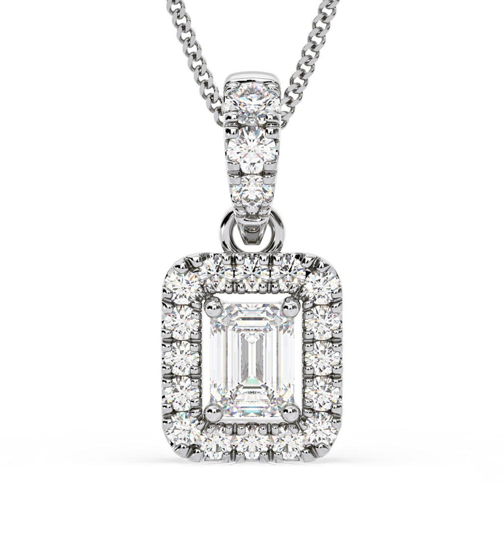 Annabelle Lab Diamond 0.70ct Pendant Necklace in 18K White Gold F/VS1
