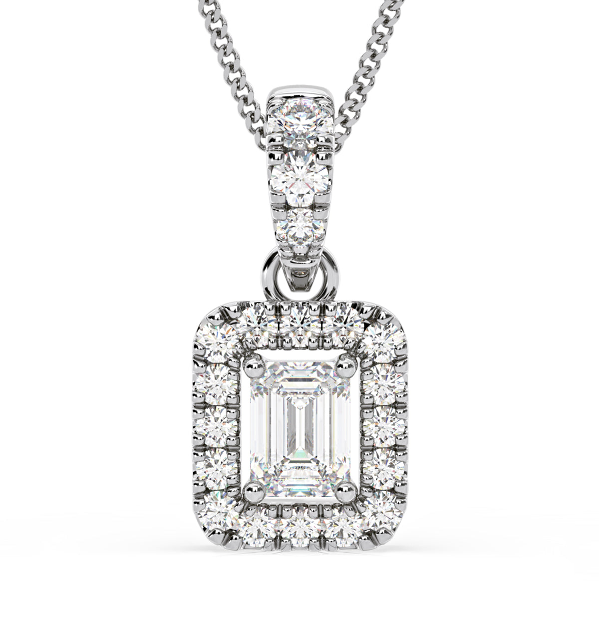 Annabelle Lab Diamond 0.70ct Pendant Necklace in 18K White Gold F/VS1