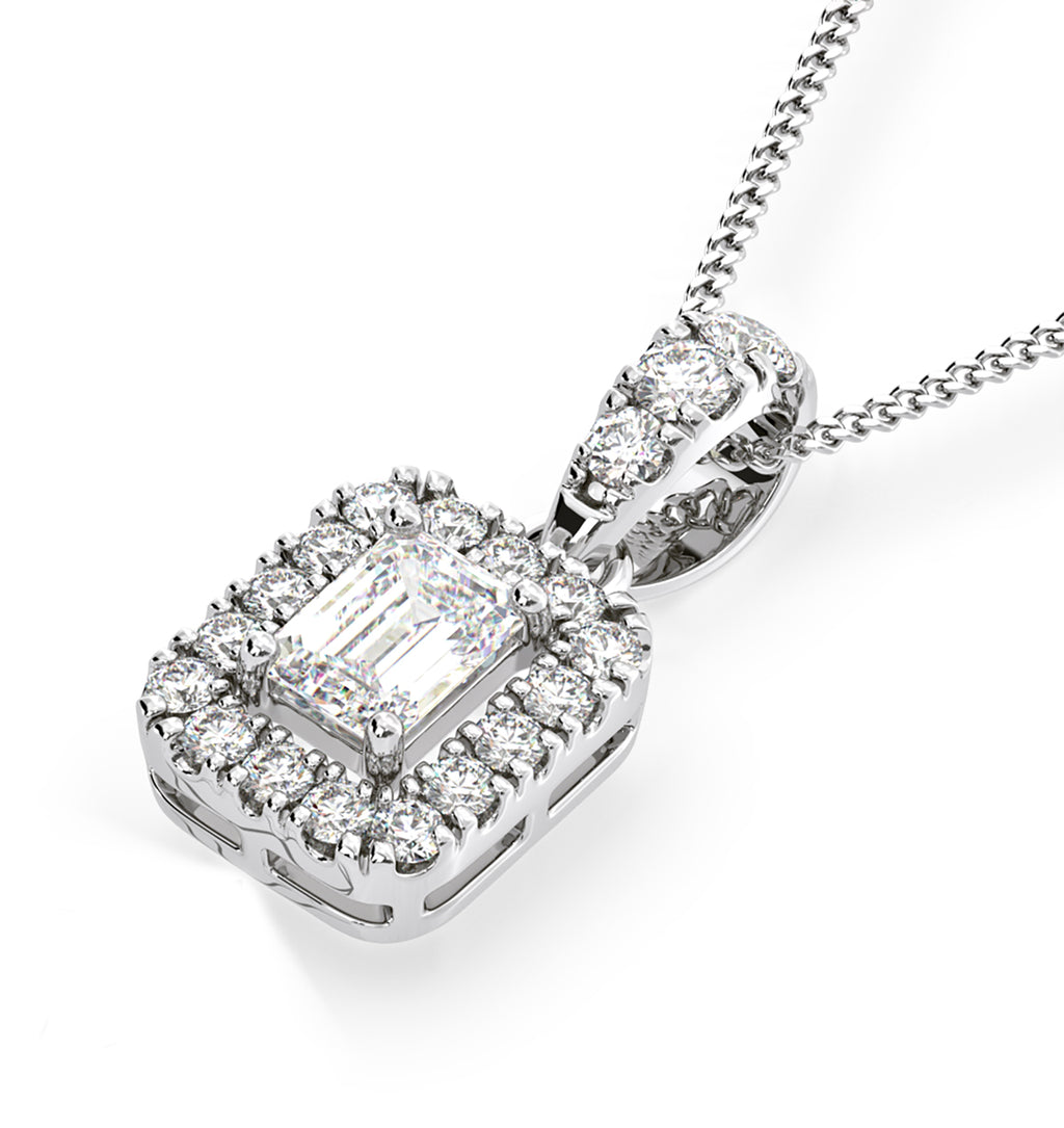 Annabelle Lab Diamond 0.70ct Pendant Necklace in 18K White Gold F/VS1