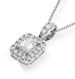 Annabelle Lab Diamond 0.70ct Pendant Necklace in 18K White Gold F/VS1