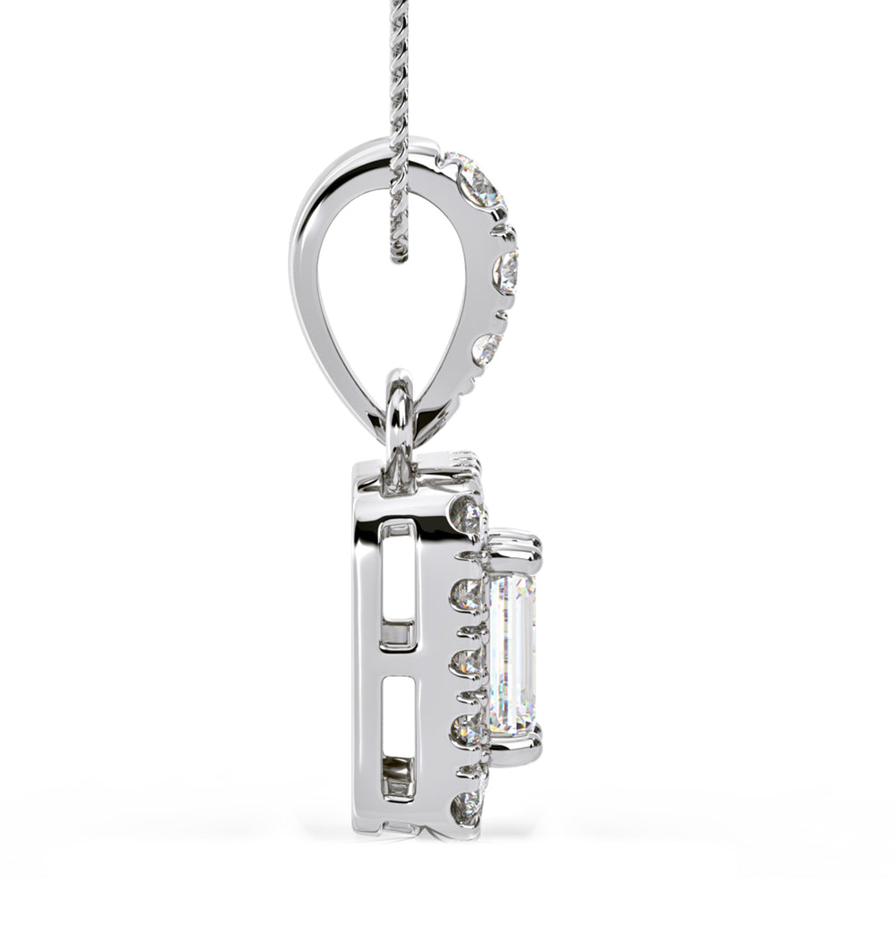 Annabelle Lab Diamond 0.70ct Pendant Necklace in 18K White Gold F/VS1