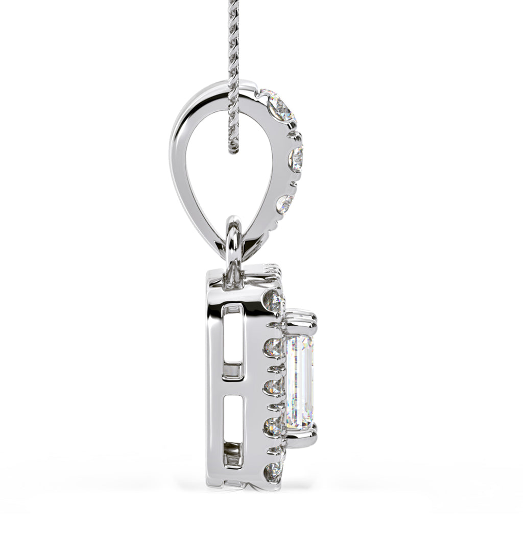 Annabelle Lab Diamond 0.70ct Pendant Necklace in 18K White Gold F/VS1