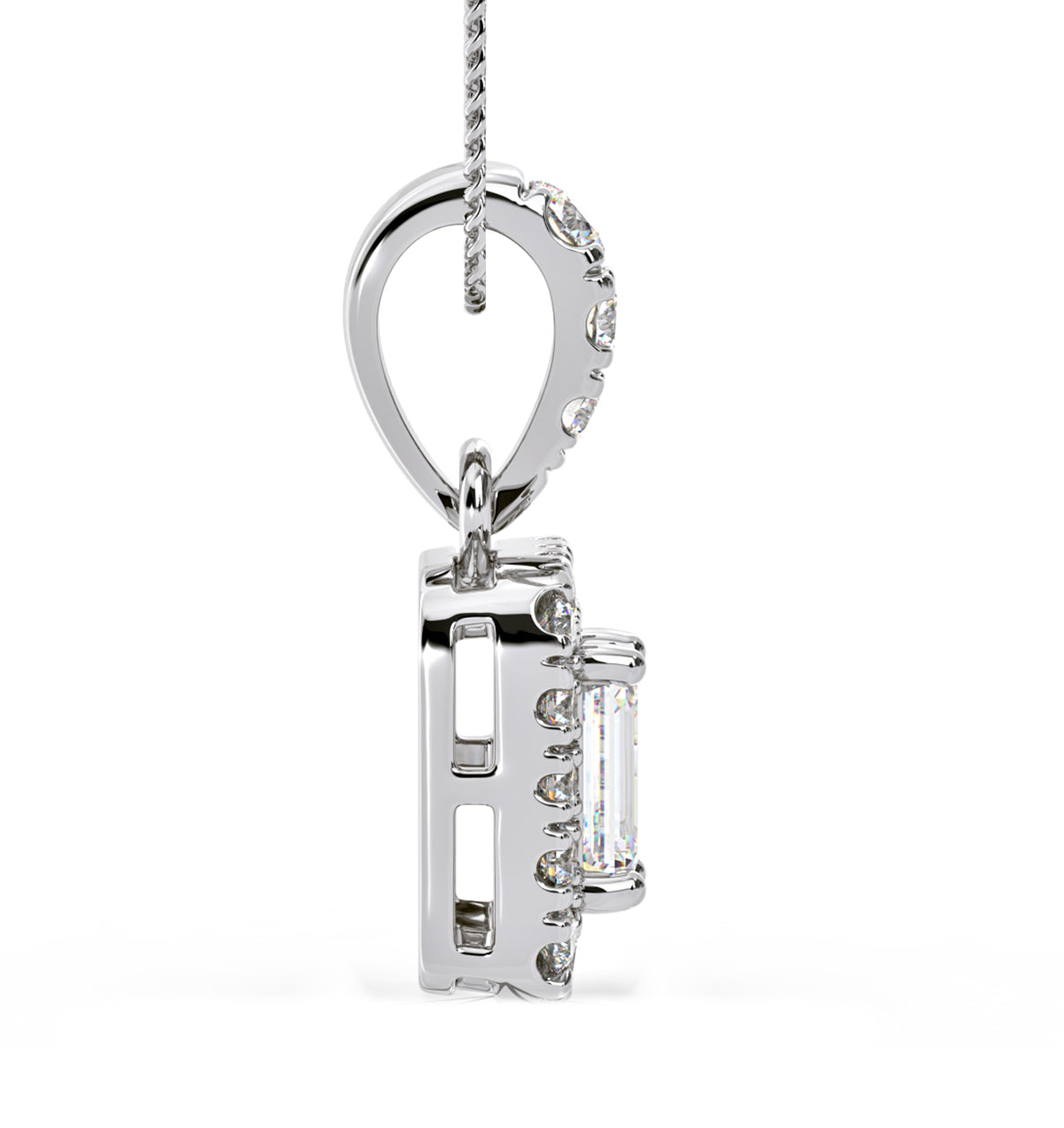 Annabelle Lab Diamond 0.70ct Pendant Necklace in 18K White Gold F/VS1