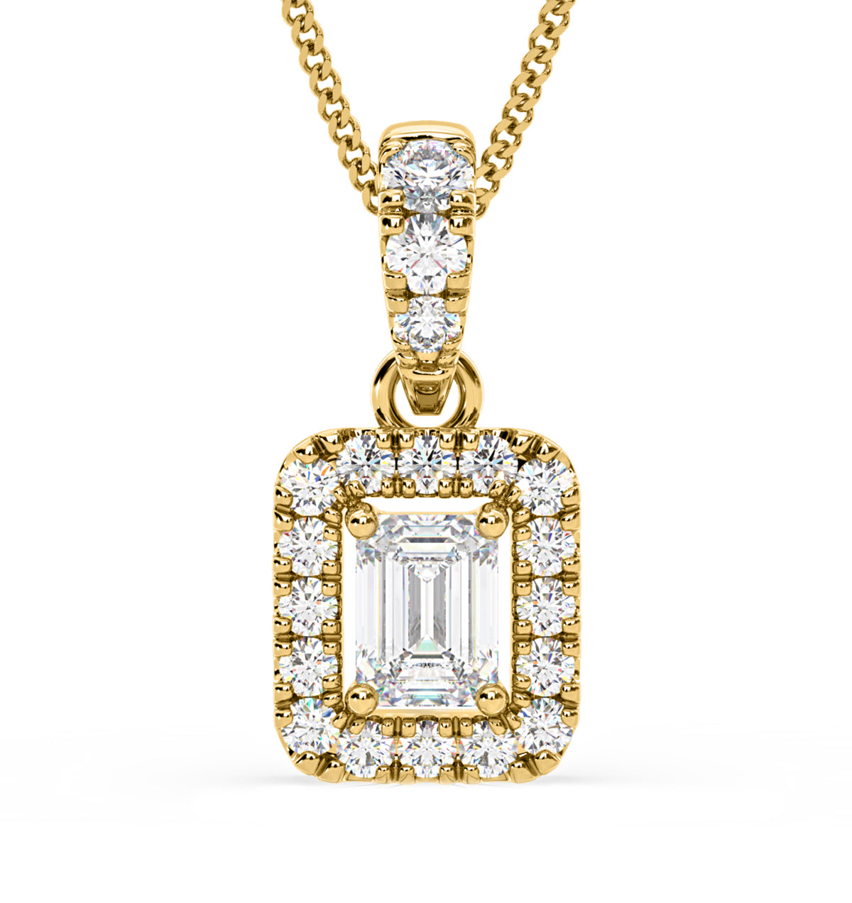 Annabelle Lab Diamond 0.70ct Pendant Necklace in 18K Yellow Gold F/VS1