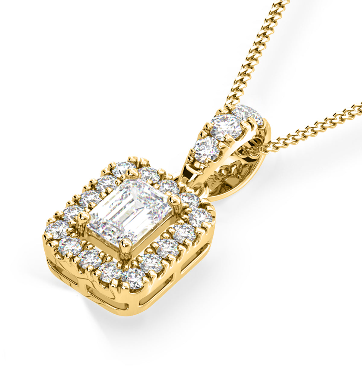 Annabelle Lab Diamond 0.70ct Pendant Necklace in 18K Yellow Gold F/VS1