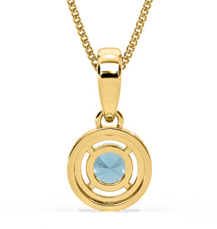Ella Blue Lab Diamond 0.71ct Pendant Necklace in 18K Yellow Gold - Elara Collection