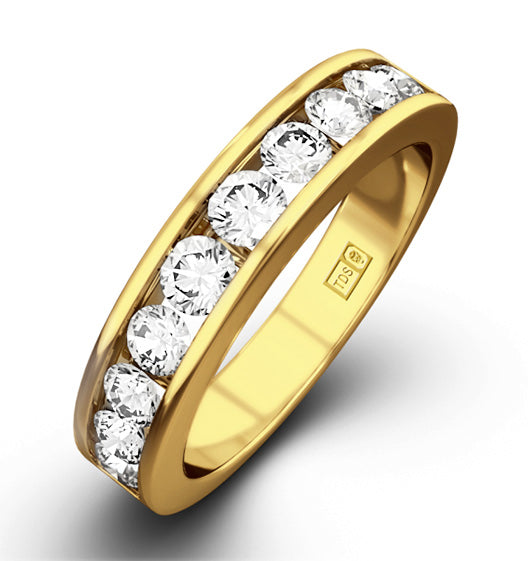Rae 18K Gold Lab Diamond Half Band Eternity Ring 1.00CT F/VS
