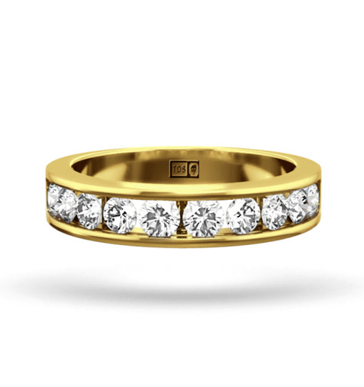 Rae 18K Gold Lab Diamond Half Band Eternity Ring 1.00CT F/VS