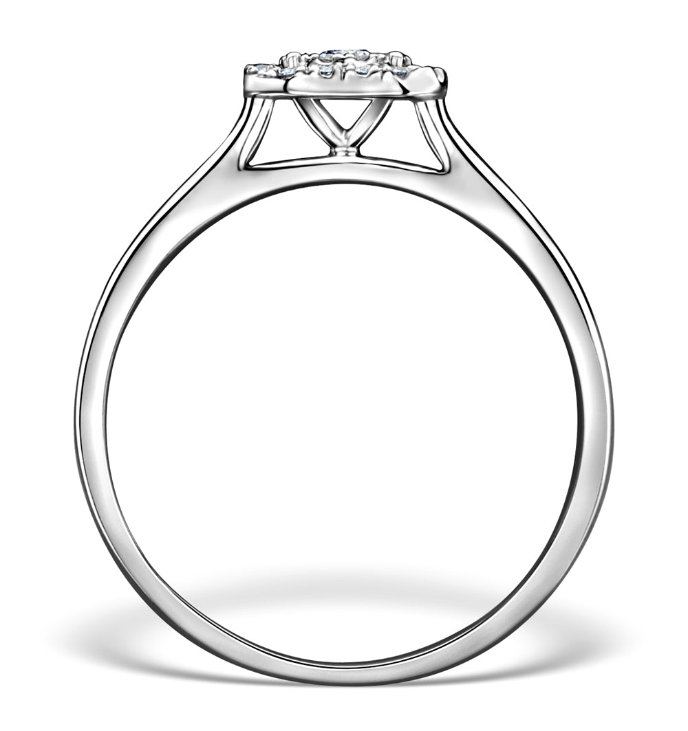 0.25ct Diamond Engagement Ring 18K White Gold Galileo FT65