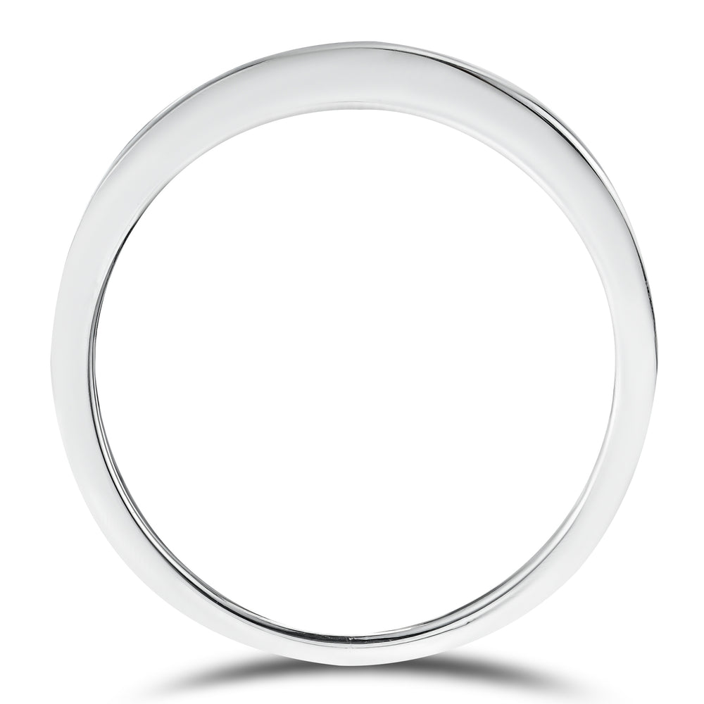 Sapphire 0.12ct And Diamond 925 Sterling Silver Ring