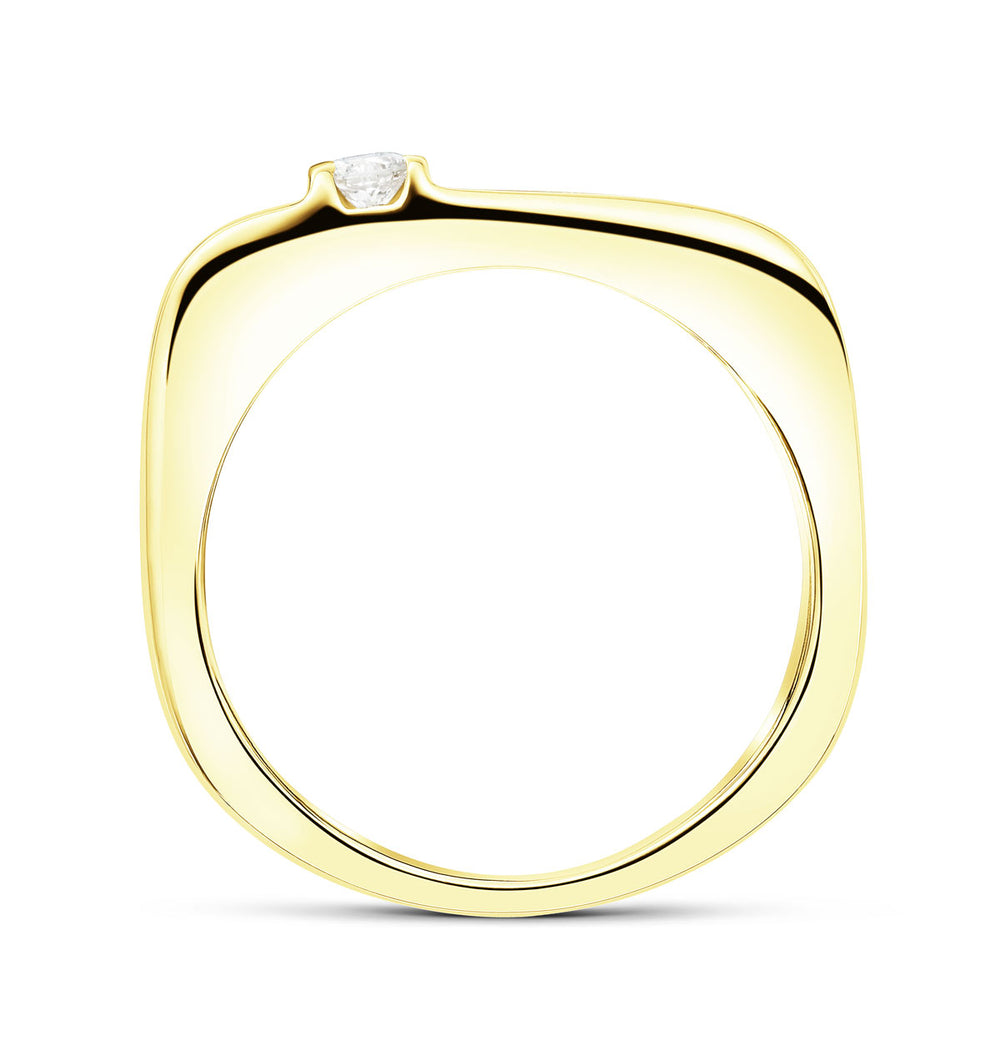 14K Gold Channel Set Diamond Half Eternity Ring - SIZE N