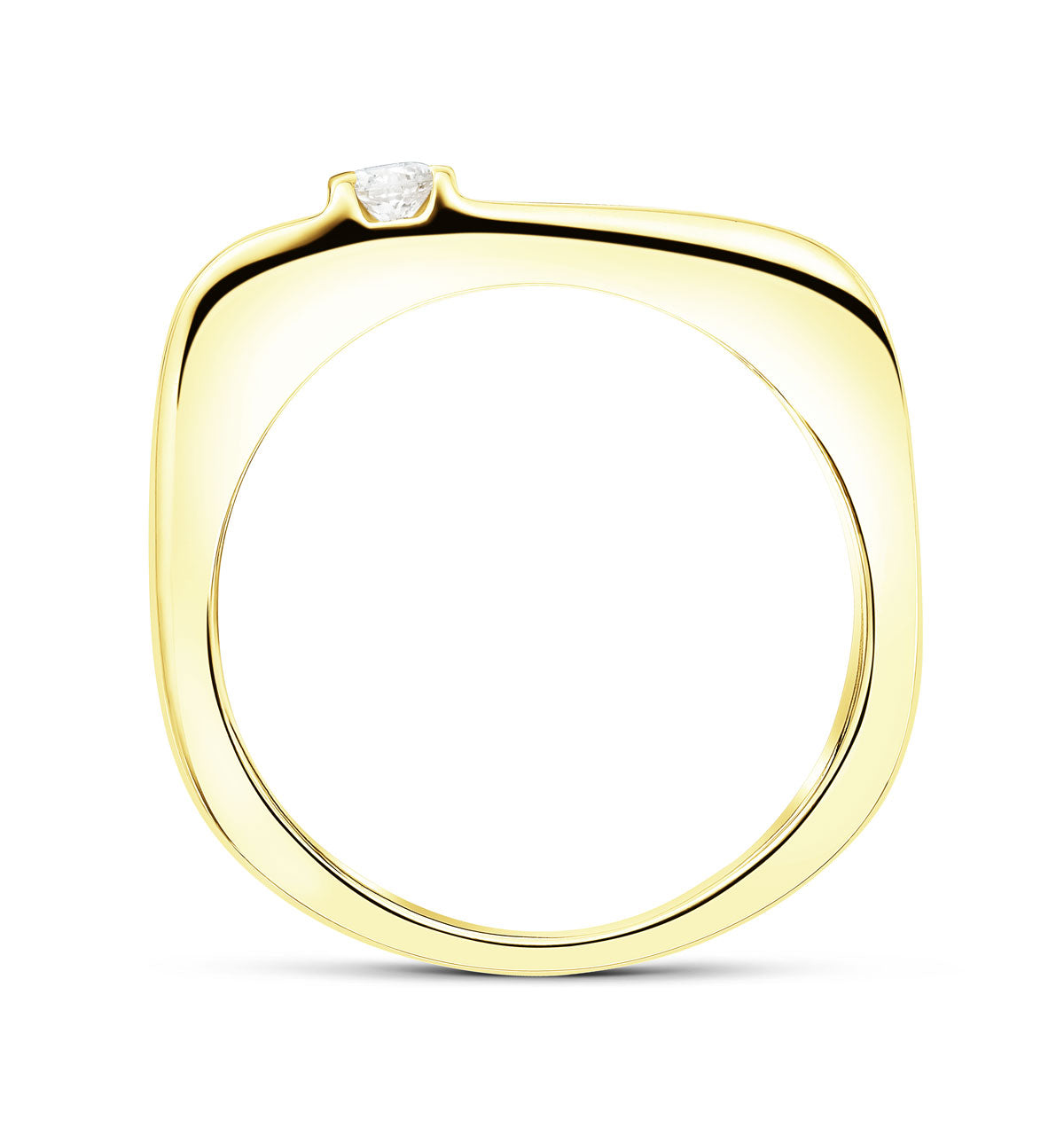 14K Gold Channel Set Diamond Half Eternity Ring - SIZE N