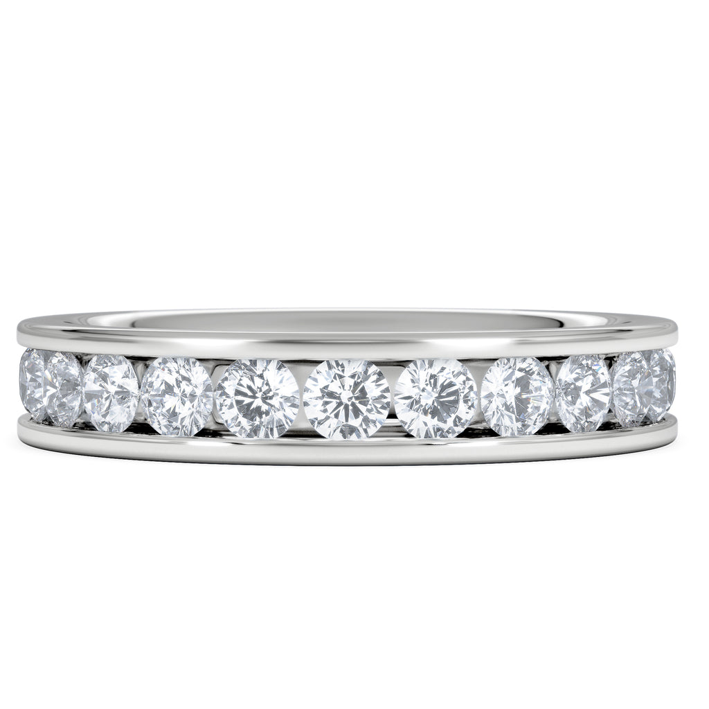 Rae Lab Diamond Eternity Ring Channel Set 2.00ct F/VS 18K White Gold