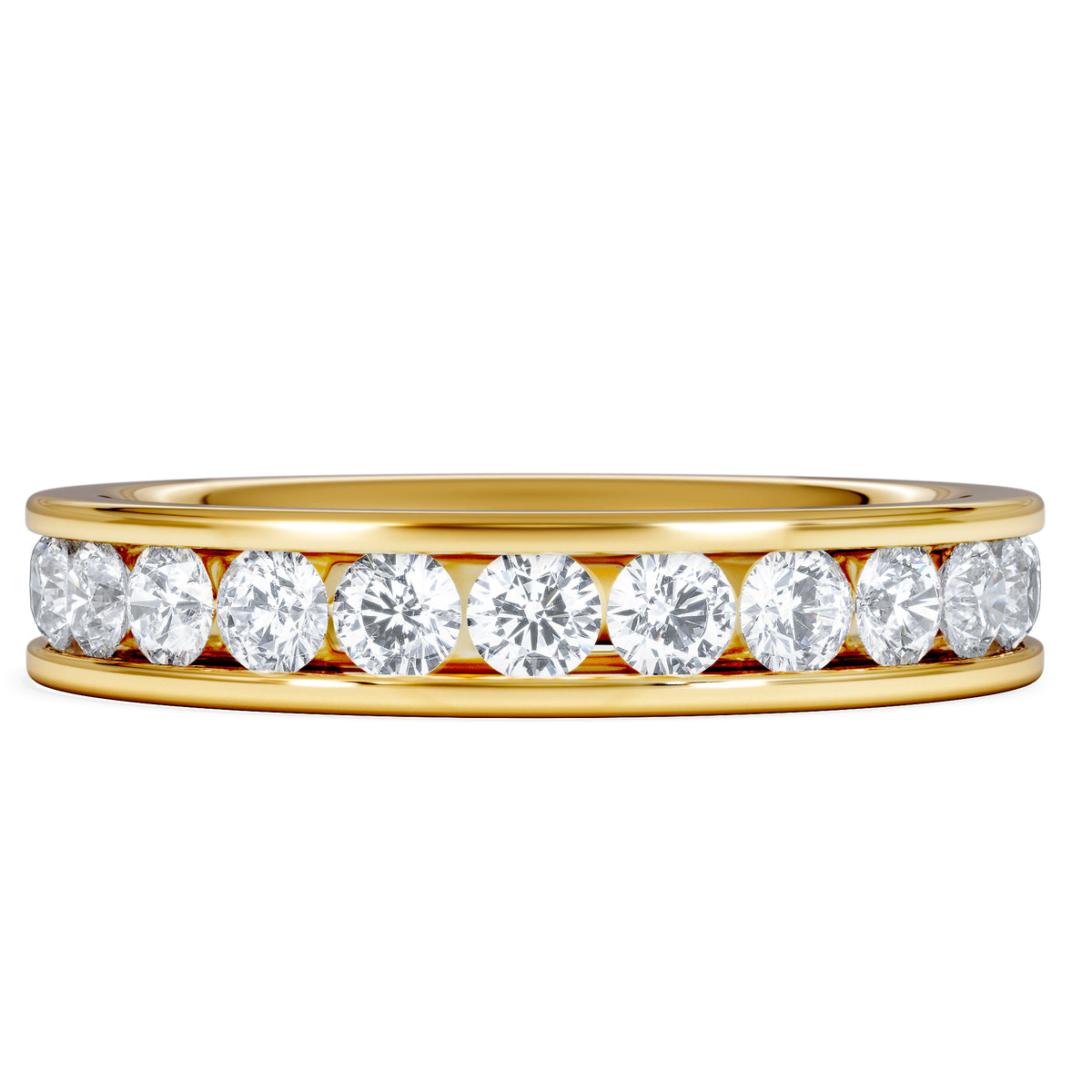 Rae Lab Diamond Eternity Ring Channel Set 2.00ct F/VS in 18K Gold